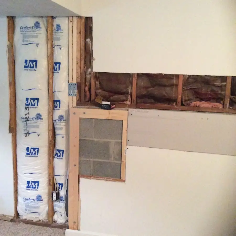 Wall insulation replacement during Contents Cleaning & Restoration in Camino Tassajara